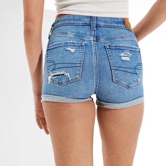 AE Ne(x)t Level High-Waisted Denim Shorts - Picture 11 of 11